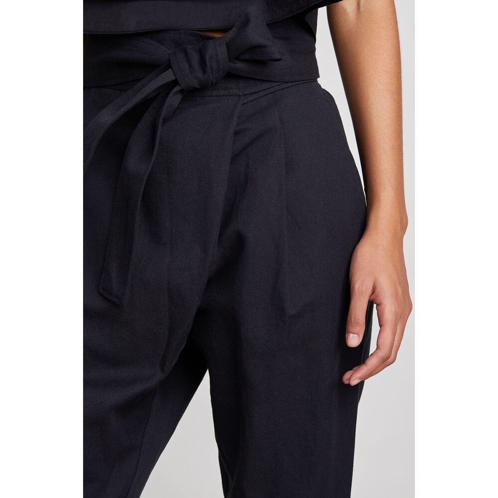 Apiece Apart Isa Wrap Pant Linen Cotton Blend Tie Waist Relaxed Trouser Size 4 - Picture 6 of 16